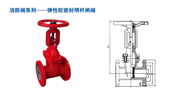 消防專用彈性軟密封明杆閘閥